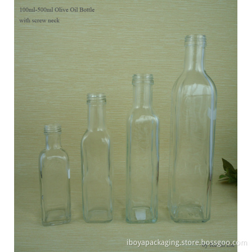 Olive Oil Bottle with Screw Neck Lid